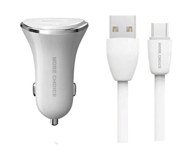 АЗУ MORE CHOICE AC22a 2USB  2.4A  TYPE-C белый