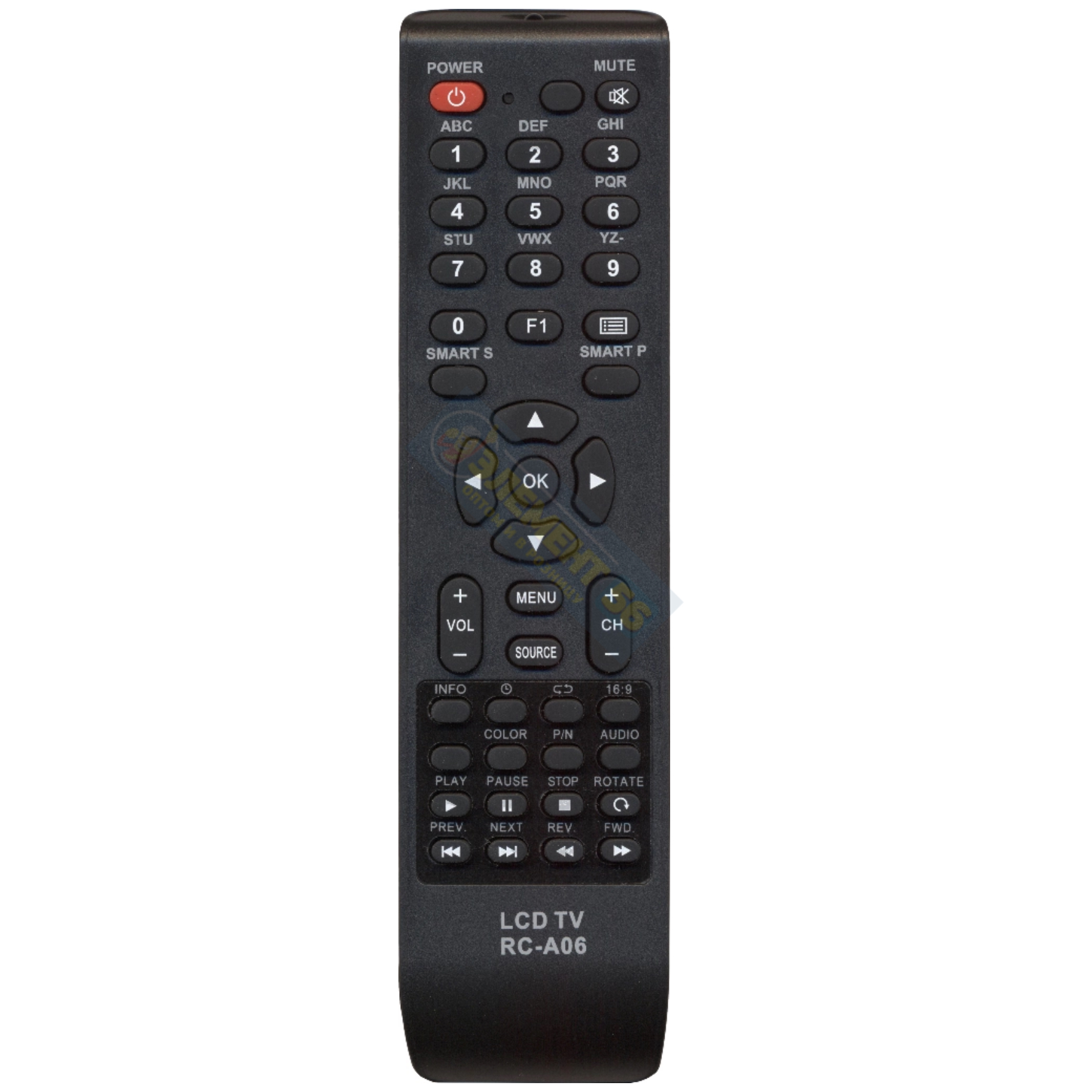 Пульт для телевизора ROLSEN RC-A06 (RL-32B05F,RB-32K101U) TV+DVD [HOB360] тех пак