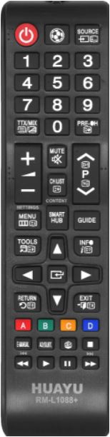 Универсальный пульт для телевизора SAMSUNG Huayu RM-L1088+ корпус NEW AA59-00741A