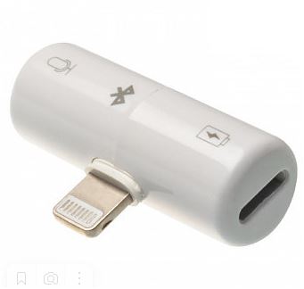 Переходник- разветвитель IPFONE (ЗУ+AUX) WALKER WA-015 белый