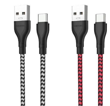 Кабель BOROFONE BX39  USB TYPE-C 1,0м 3A черный