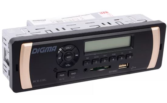 Автомагнитола DIGMA DCR-110G 1DIN 4*45Вт