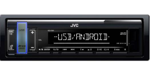 Автомагнитола JVC KD-X161 1DIN 4/45Вт