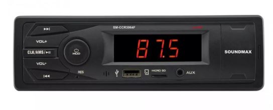 Автомагнитола SOUNDMAX SM-CCR3064F 1DIN 4*40Вт