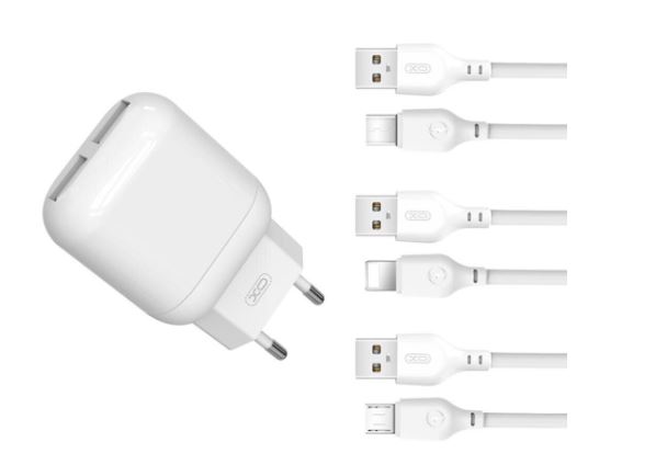СЗУ XO-L78  2 USB 2,4A+ microUSB 1.0m