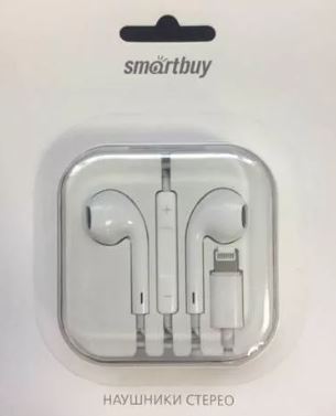 Наушники SMART BUY 102i-ONE стерео-гарнитура канальная Lightning