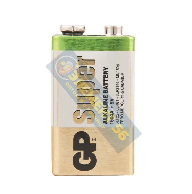 GP SUPER (КРОНА-ALKALINE) (10) БЕЗ БЛИСТЕРА 1604A, 6LF22, 6LR61, MN1604, MX1604, 6LP3146. 27