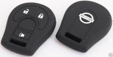 Чехол силиконовый для ключа зажигания Nissan Teana, Livina, Tiida, Versa, Qashqai, new Sunny