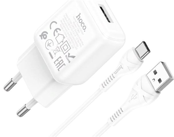 СЗУ Hoco C96A  1USB 2,4A TYPE-C 1м белый