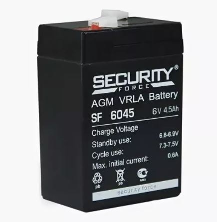 Аккумулятор Security Force SF 6045 6V 4.5Ah свинцово-кисллот.