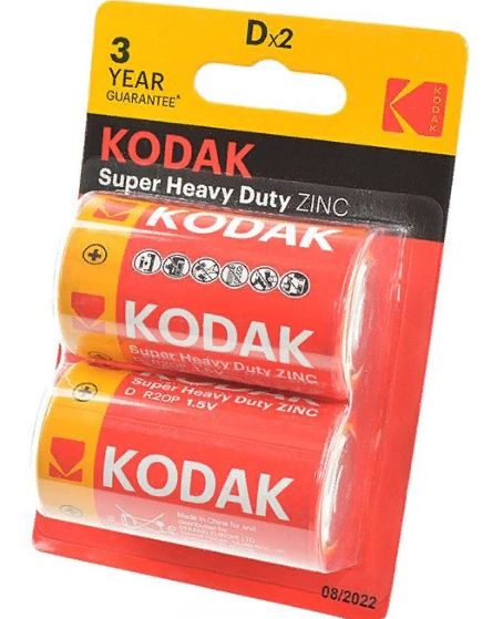 KODAK Super Heavy Duty R20, 373, 13D, D 2BL (2) (24) (144) 25