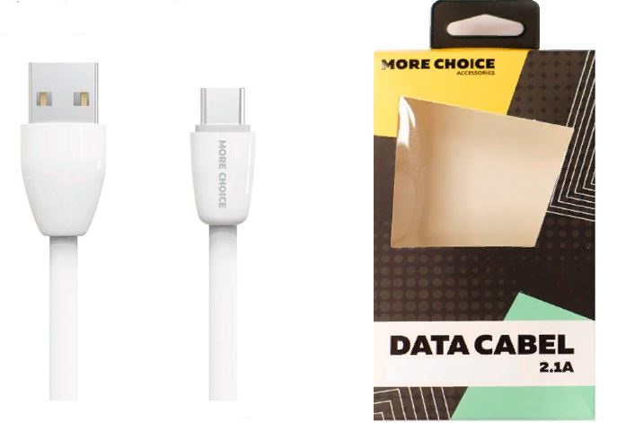 Кабель MORE CHOICE USB (K15a) для TYPE-C 2.0A (1м) белый
