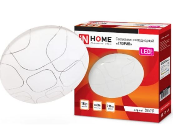 Светильник IN-HOME ГЛОРИЯ 18BT 6500K IP40 белый