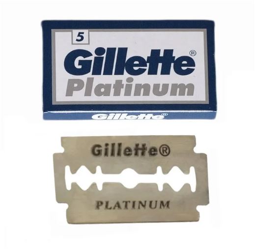 GILLETTE PLATINUM лезвия для бритья двусторонние 5шт.