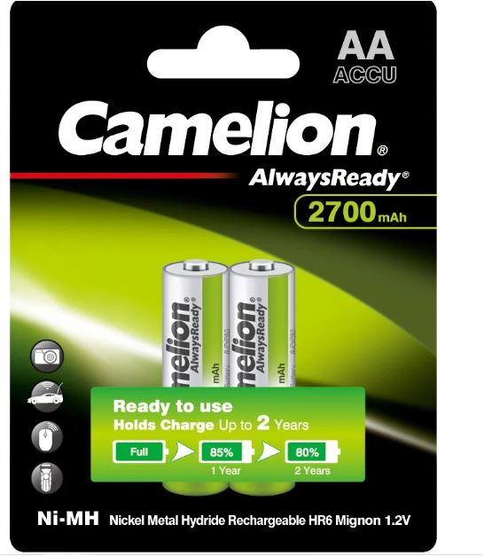 Аккумулятор CAMELION AA, HR6 (2700 mAh) AlwaysReady MN1500, А316 2BL