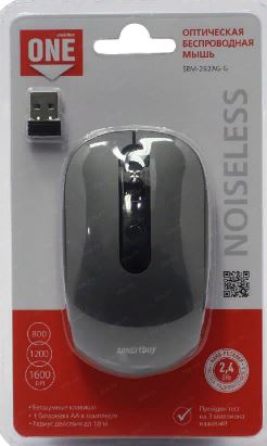 Мышь беспроводная SMART BUY SBM-262AG-K   3 кнопки USB 2.0