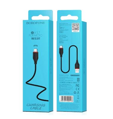 Кабель BOROFONE BX17  micro USB 1,0м черный