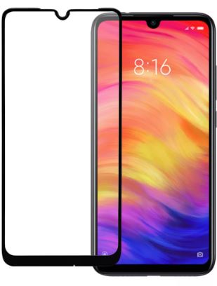 Защитное стекло для Xiaomi Redmi Note 8 черное техпак  Full Glass