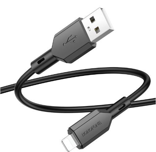 Кабель BOROFONE BX70  USB -iPHONE 5X 1,0м 2.4 A черный