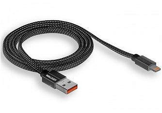 Кабель WALKER C735 3,1A  Lightning  1м черный