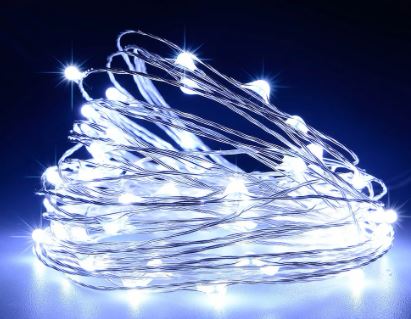 Гирлянда-нить Космос "Роса" 30LED белый 1,5м 3*АА KOCNL-EL114