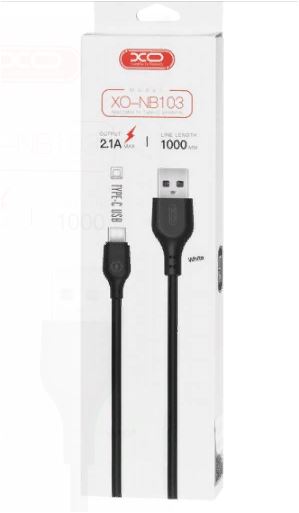 Кабель XO NB-103 Type-C(M) - USB (M) 1м 2.1A  черный