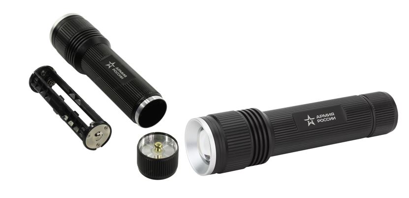 Фонарь Армия России МB-901 Тополь 20W (1216м, алюм, фокус, IPX6, 6АА)