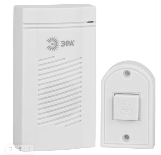 Звонок проводной ЭРА D50 1.35 м (1мелодия "дин-дон" 2*AAA)