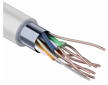 Кабель UTP 4PR 24 AWG cat5e, жила CCA (омедн.): экранир. витая пара, PLEXUS
