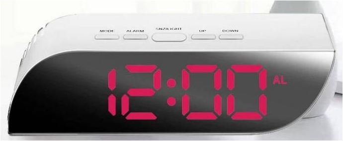 КОСМОС X018/1 Часы настольные дата+температура  (красный)