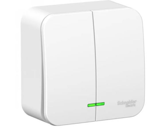 Выключатель 2кл. бел.  SCHNEIDER BLANCA ОУ. 10A  220B BLNVA065111