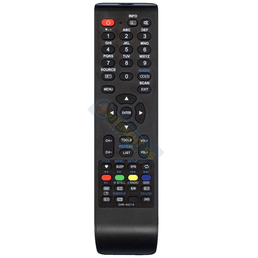 Пульт для телевизора SUPRA GHK-4421A (JKT-62#-A1) CHANGHONG TV+DVD [HCH067] тех пак
