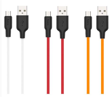 Кабель Hoco X21 PLUS Micro 2.0м 2.4A силикон