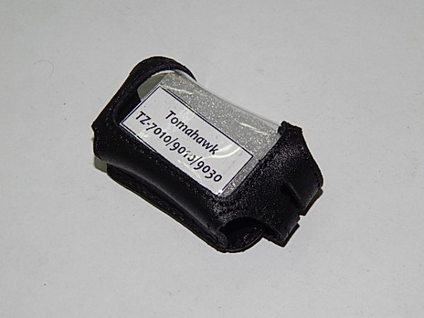 Чехол на сигнализацию TOMAHAWK TZ 9010/9020/9030 NEW (пленка) на подложке с кнопкой,кожа чер