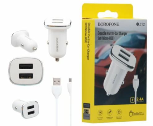 АЗУ BOROFONE BZ12  2USB  2.4A  TYPE-C