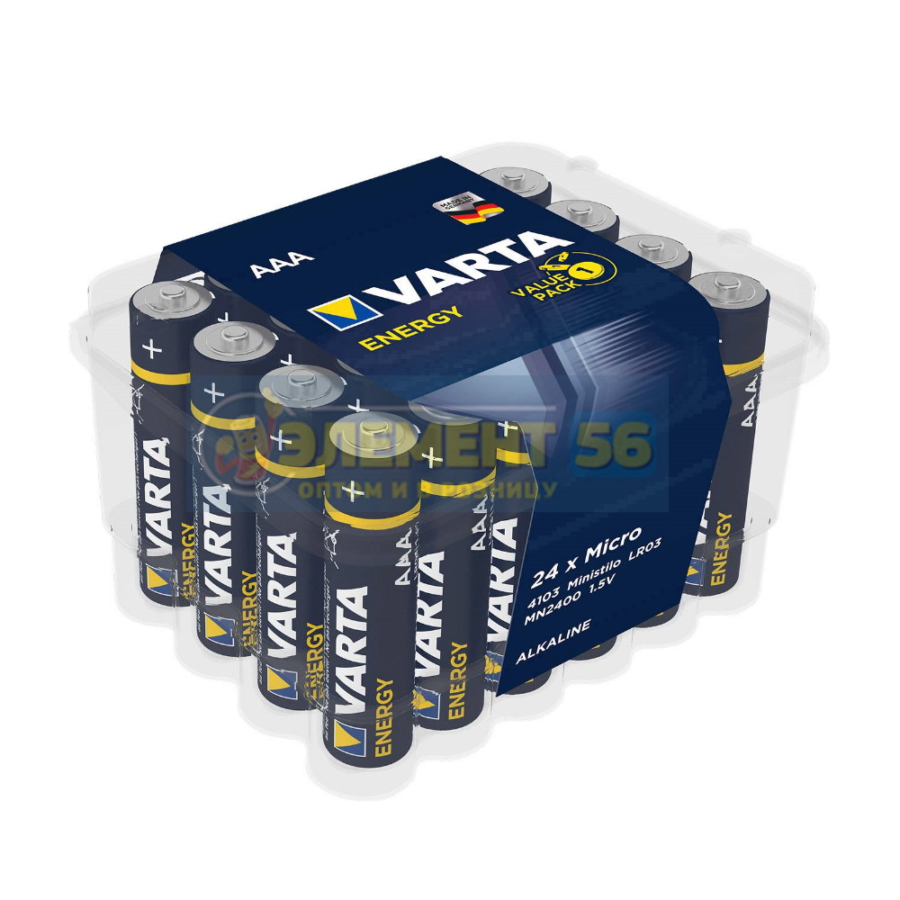 VARTA LR03 ENERGY ALKALINE BIG BOX  AAA, MN2400, А286, 24A, AM4, UM4, HP16 24BOX (24) (288)