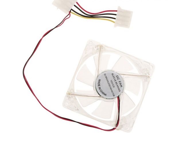 Вентилятор LED 80*80*25 12V зеленый