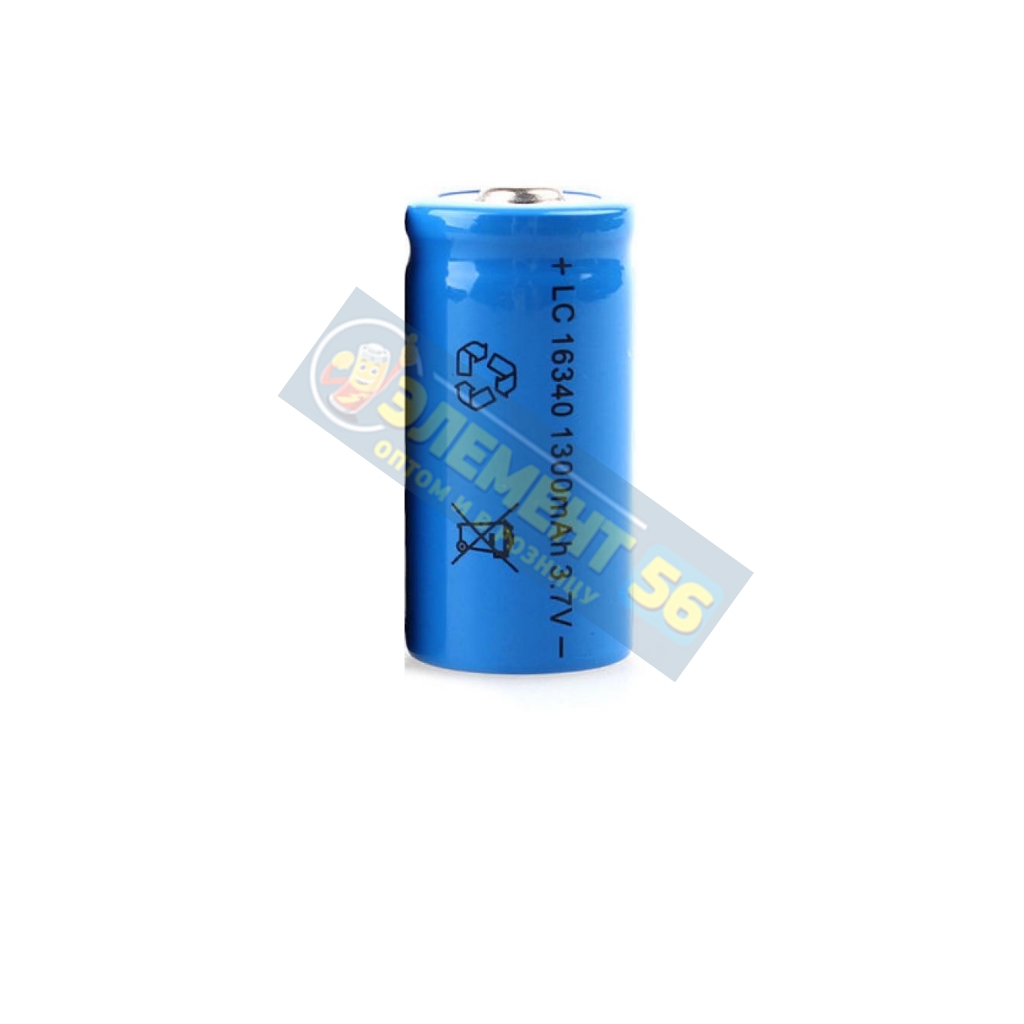 Аккумулятор Орбита ICR 16340 (1300 mAh 3 A) CR123A, DL123A, EL123A, LiCoO2, NCR без защиты 2SP