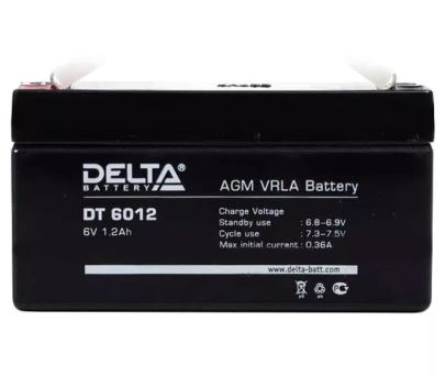Аккумулятор DELTA DT 6012 6V 1.2Ah свинцово-кисллот.