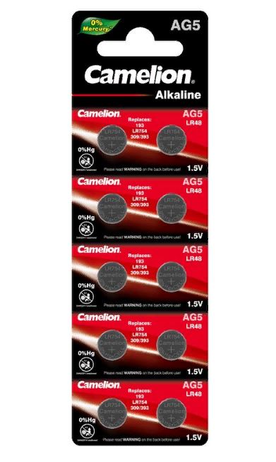 CAMELION AG5, G5, 193, 393, LR48, LR754, SR754SW (10) (100) 26-28