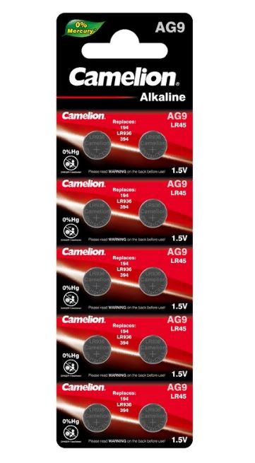 CAMELION AG9, G9, 194, 394, LR45, LR936, SR936W (10) (100)