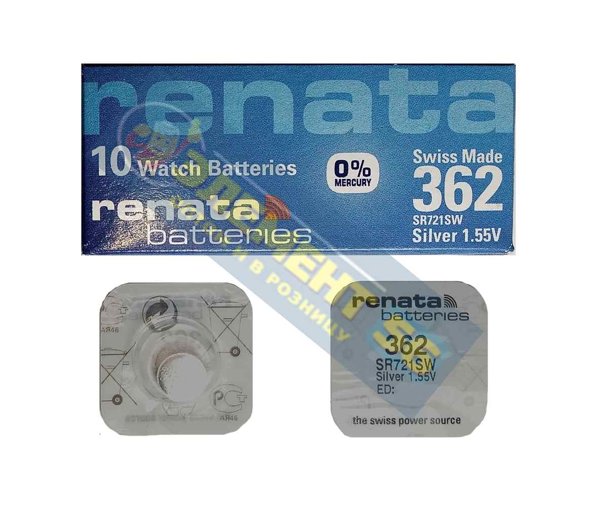 RENATA 362, 361, SR721SW, AG11, G11, 162, LR58, LR721, SR58, SB-AK/DK, RW310 (1) (10) (100) 24-25