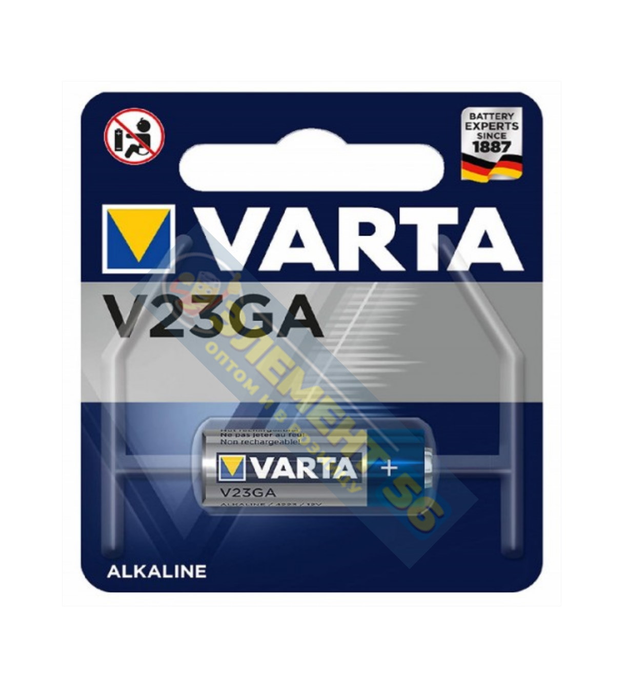 VARTA PROFESSIONAL ELECTRONICS A23, MN21, 23A, ANSI-1181A, 8LR23, 8LR932, GP23A, E23A 1BL 24-25