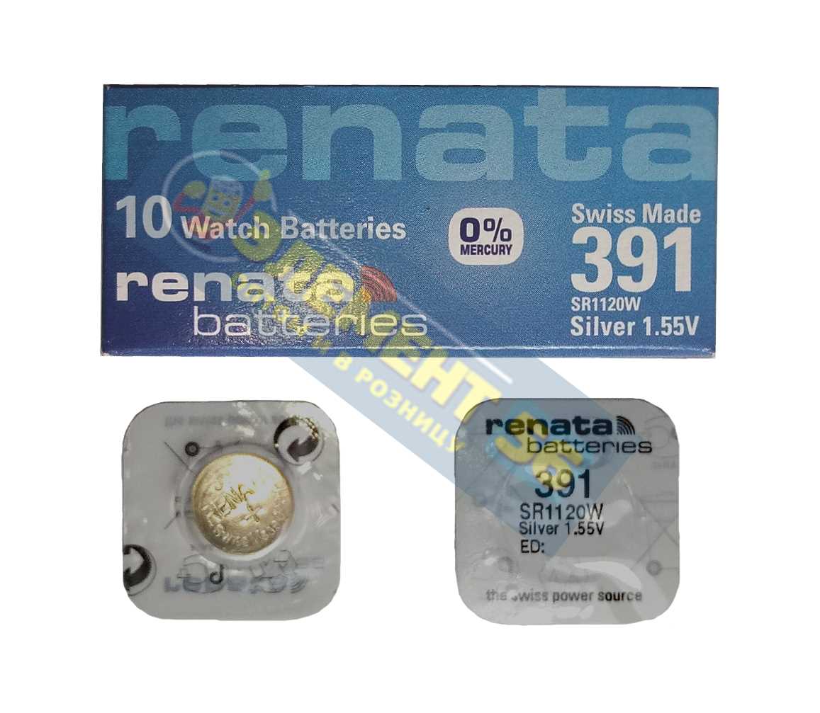 RENATA 391, 381, SR1120W, SR55, SB-BS/ES, RW30, LR55, G8, AG8, 280-27 (1) (10) (100) 24-25
