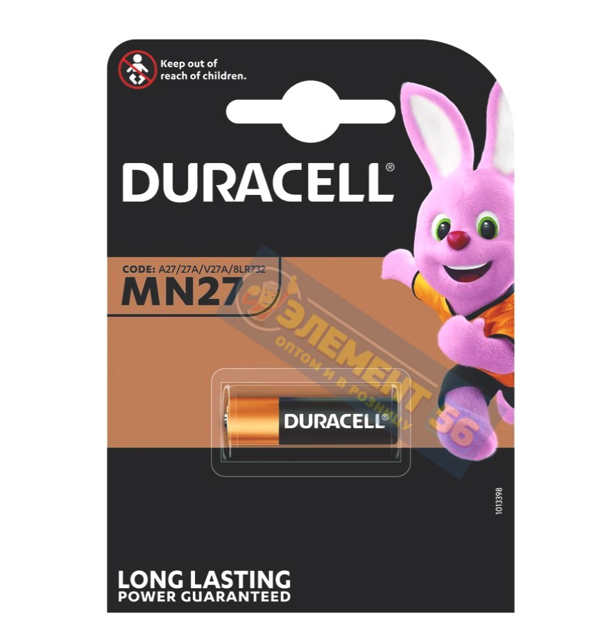 DURACELL A27, MN27, 27A, L828, V27A, G27A, A27BP, GP27A, 8LR732 1BL (1) (10) 26