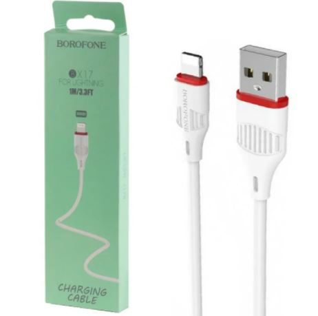 Кабель BOROFONE BX17  USB -iPHONE 5X 1,0м 2.4 A белый