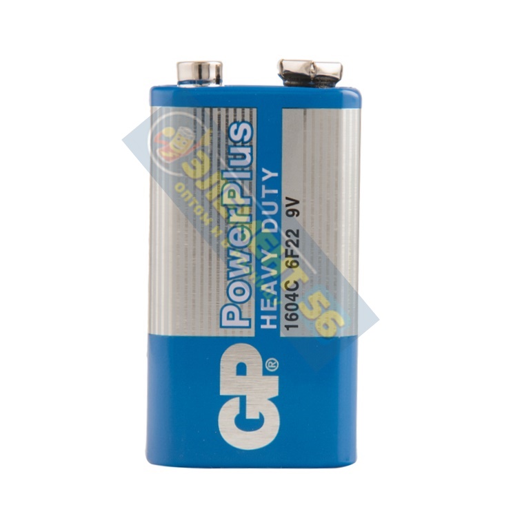 GP POWER PLUS (КРОНА-СОЛЕВАЯ) (10) СИНЯЯ БЕЗ БЛИСТЕРА 6F22S, 1604, 6F22, 6R61, NEDA 1604. 27