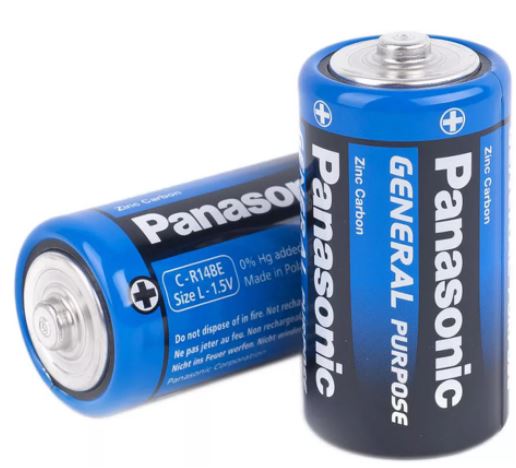 PANASONIC R14, 14C, SR2, 343, C 2SP БЕЗ БЛИСТЕРА (2) (24) (480) 24