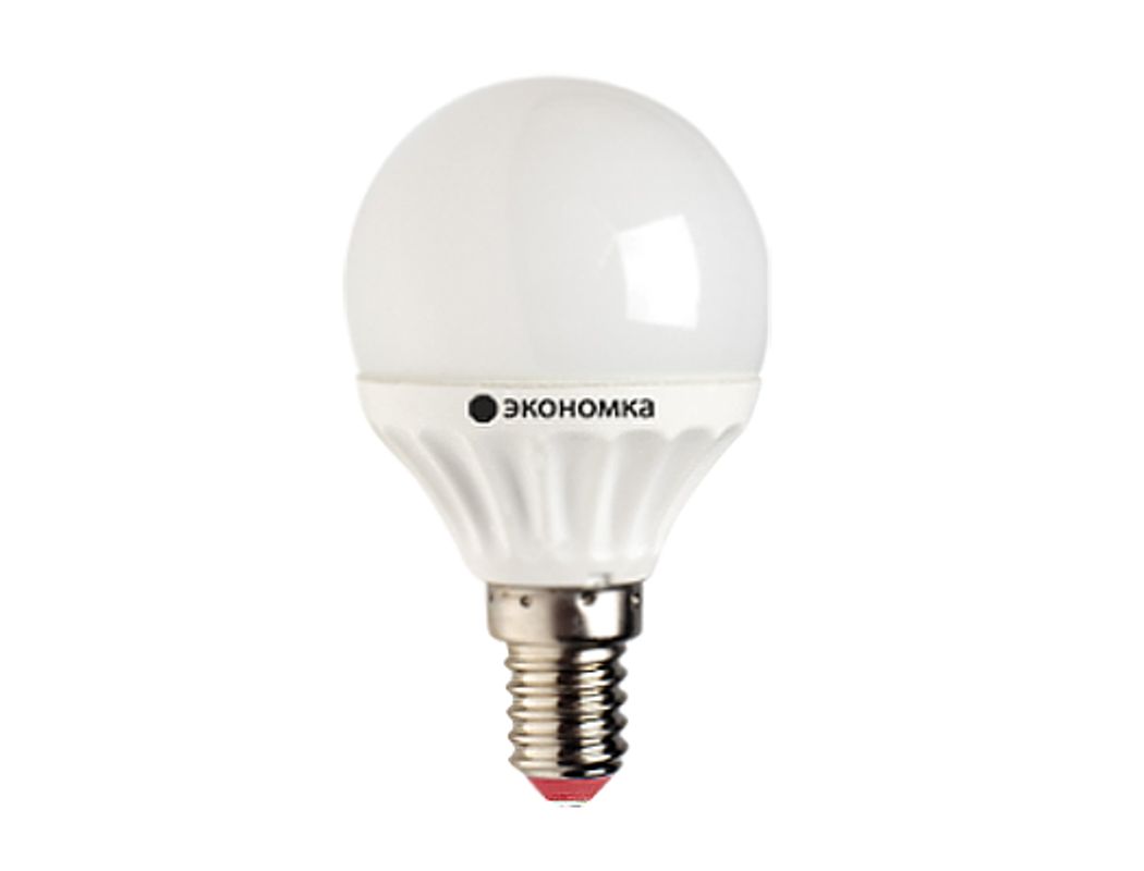 Лампа ЭКОНОМКА LED 7Вт Шарик 45мм E14 (теплый свет)