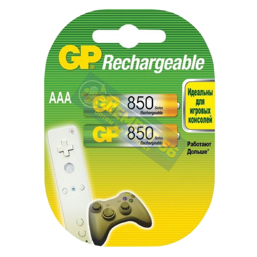 Аккумулятор GP AAA, HR03 (850 mAh) MN2400, А286, 24A, AM4, UM4, HP16 2BL (20) (224)